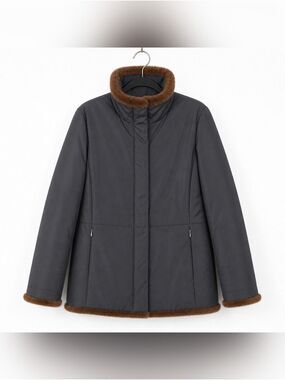 Andrew Marc Black Quilted Jacket Womens Large Thermolite